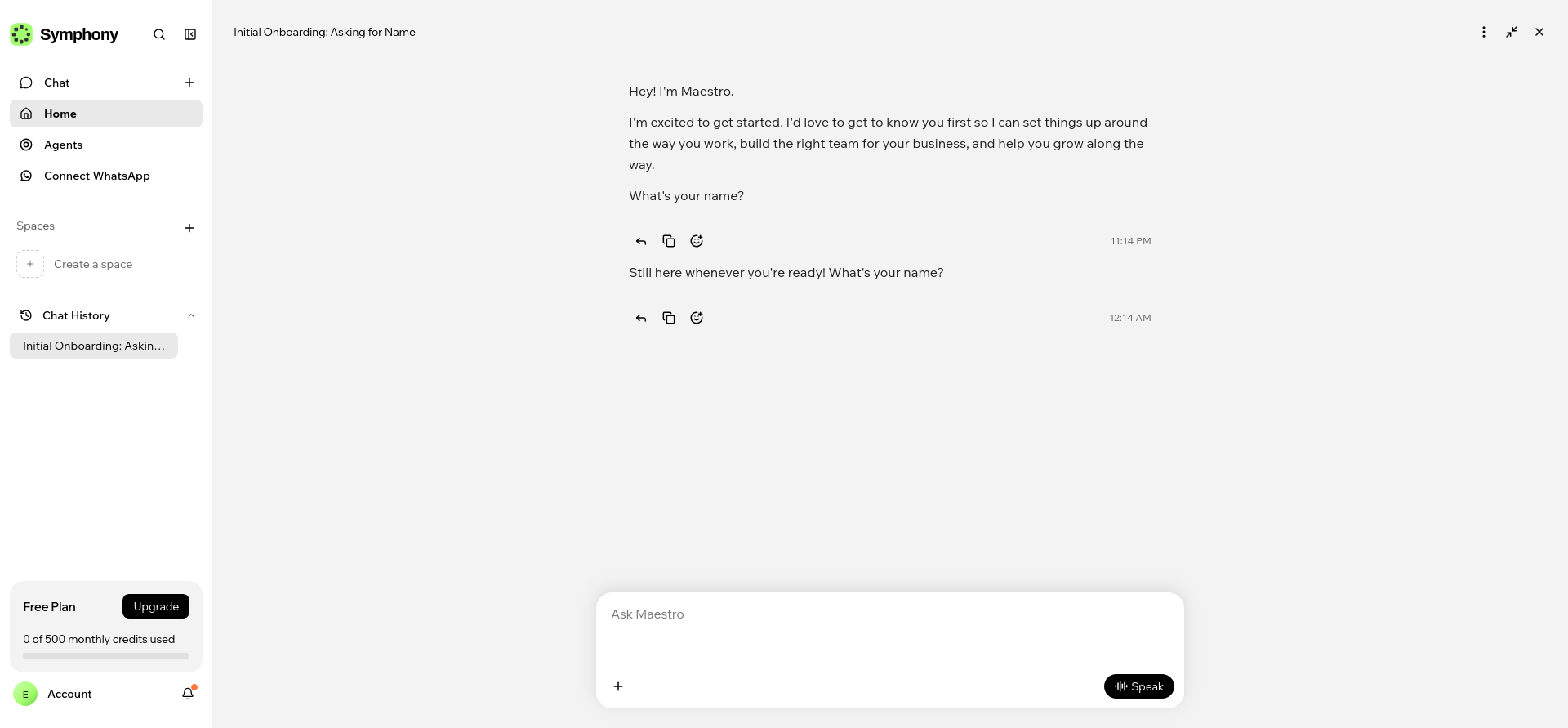 Maestro introduction screen during Symphony by Wix onboarding