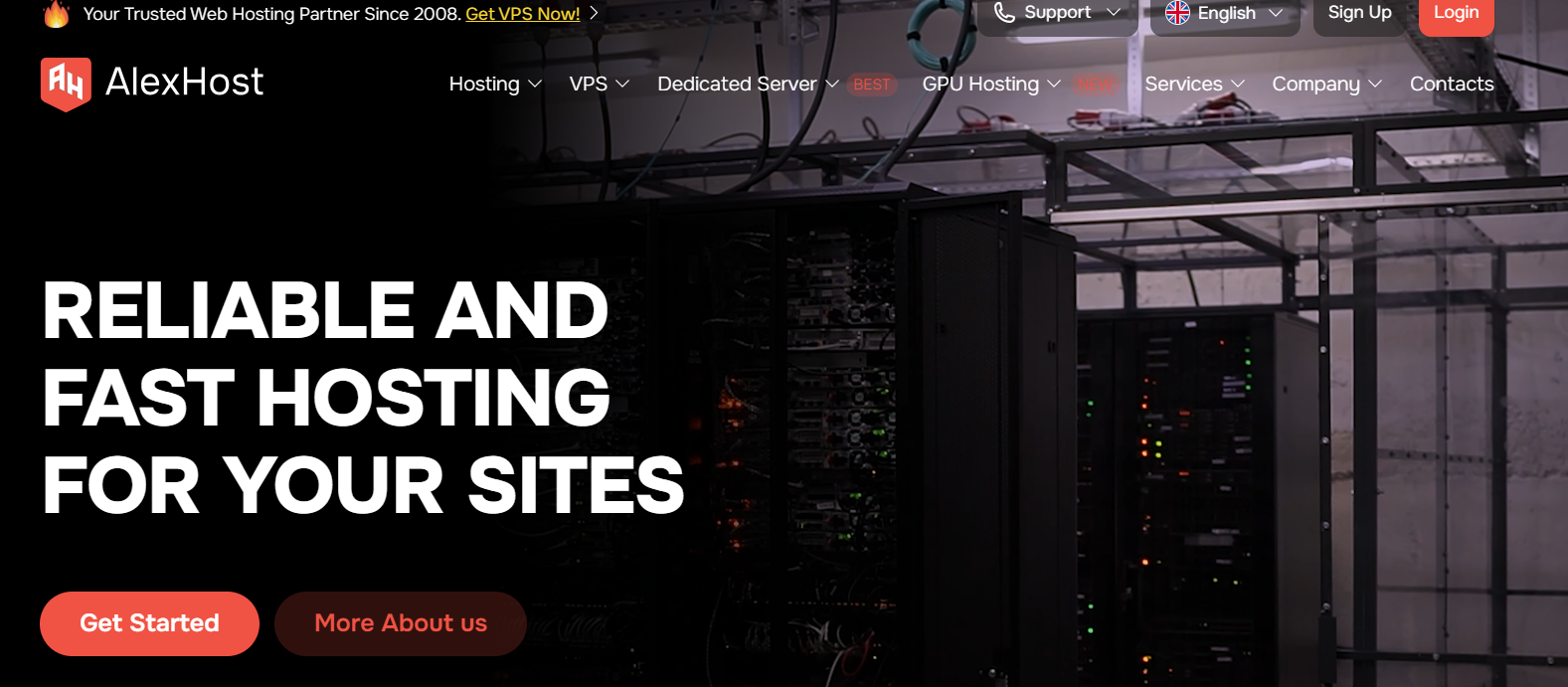 AlexHost website hosting services and plans
