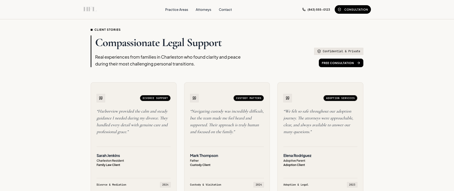 Bluehost AI generated client testimonials section