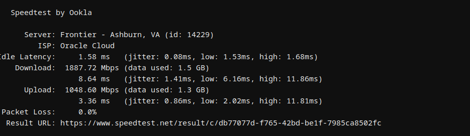 Bluehost Claude Code VPS first Ookla network speed test results