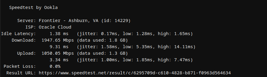 Bluehost Claude Code VPS second Ookla network speed test results