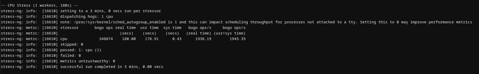 Bluehost Docker Hosting stress-ng benchmark results
