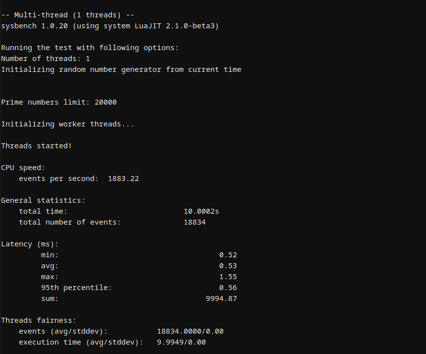 Bluehost Hermes Agent multi-thread CPU benchmark results