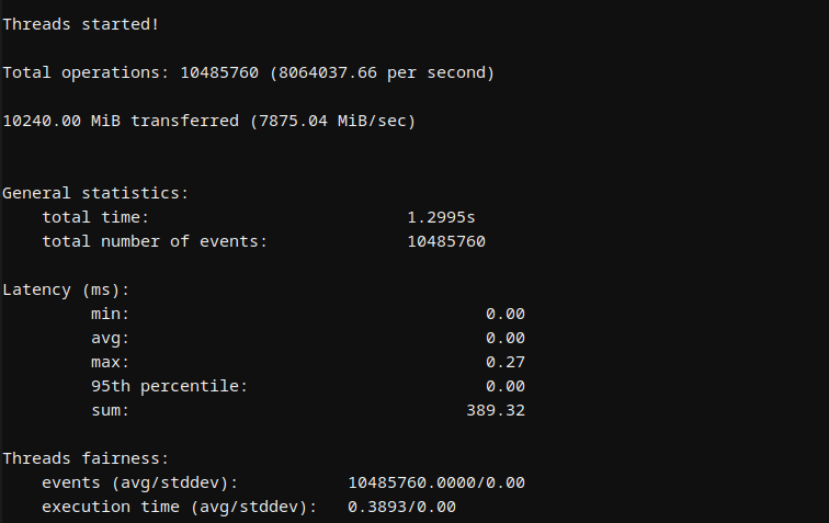 Bluehost Hermes Agent sequential memory read benchmark results
