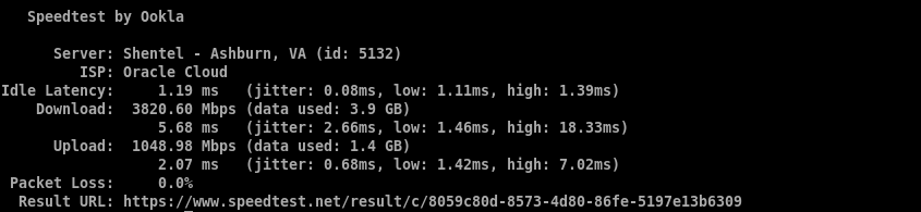 Bluehost OpenClaw VPS second Ookla network speed test results