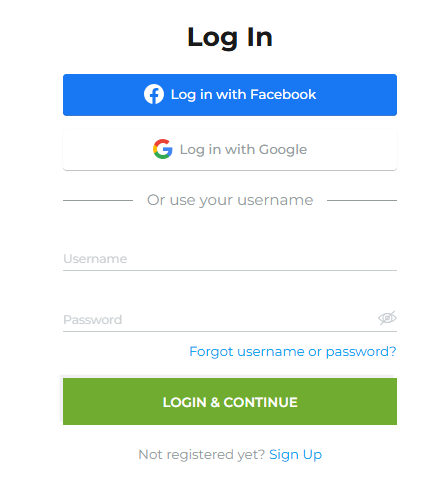 CrazyDomains account creation and login page