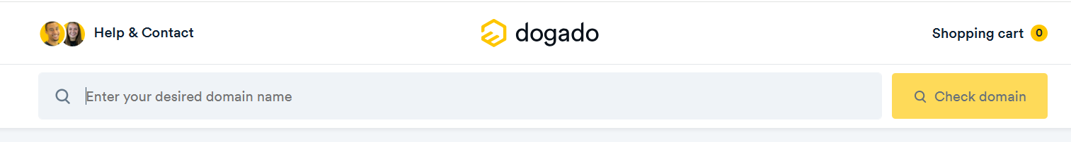 Dogado hosting package and domain configuration options