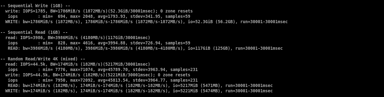 HostGator n8n VPS disk I/O benchmark including random 4K performance