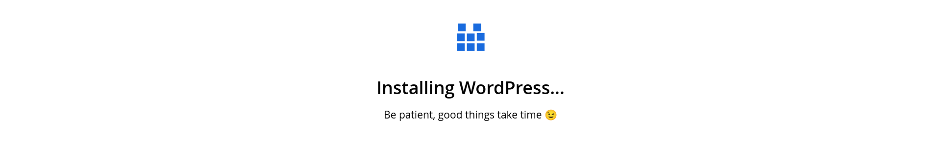 Bluehost WordPress installation starting through an existing hosting plan