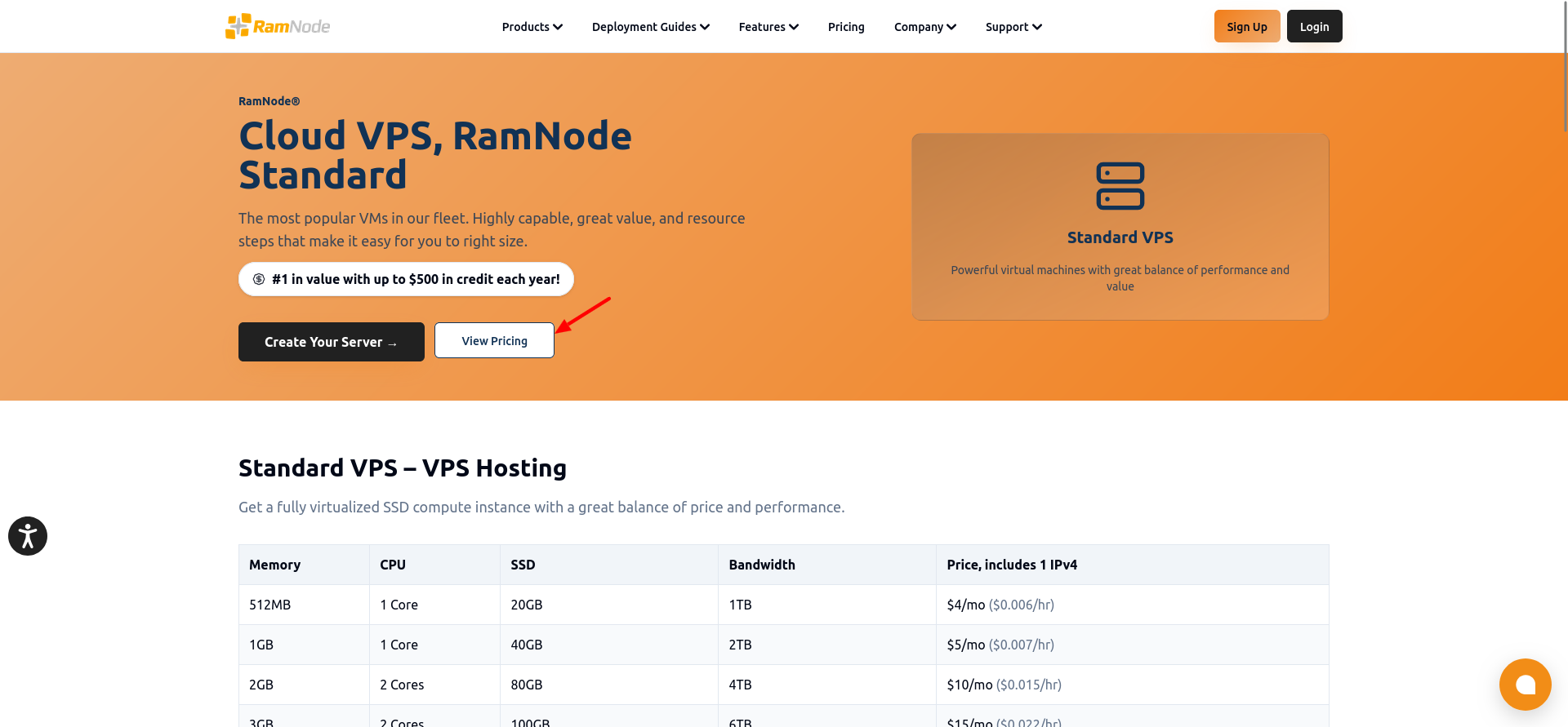 screenshot of View pricing button
