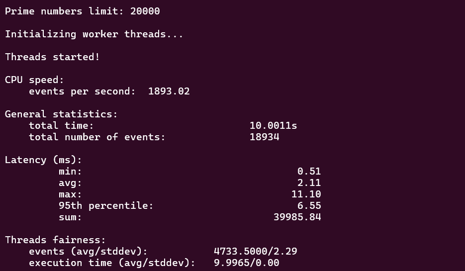 Bluehost Self-Managed VPS benchmark results showing memory, NVMe disk, network, and stress test performance