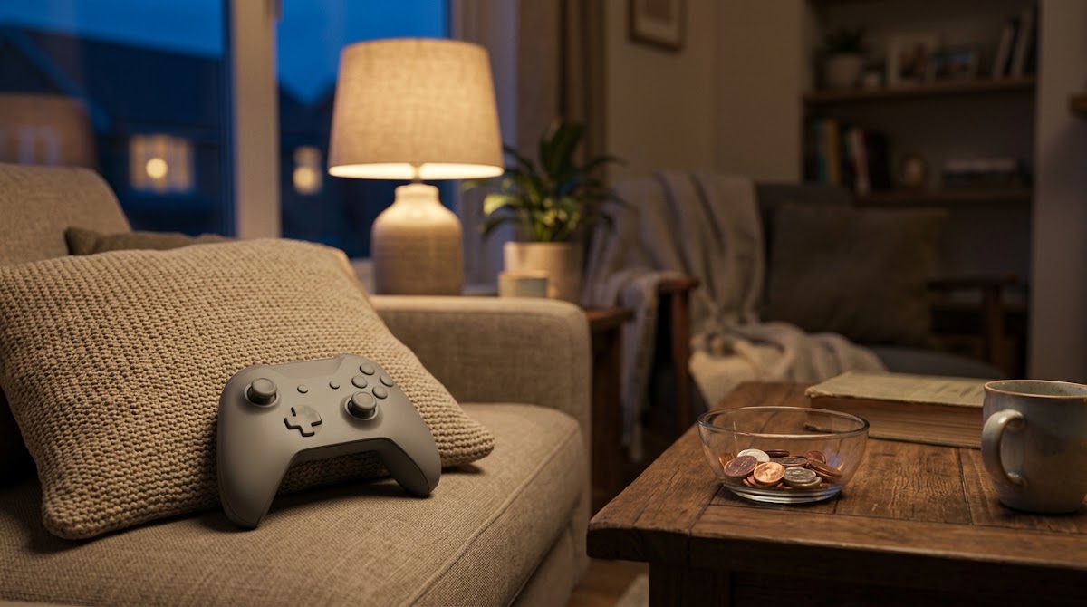 Group of friends playing video games together