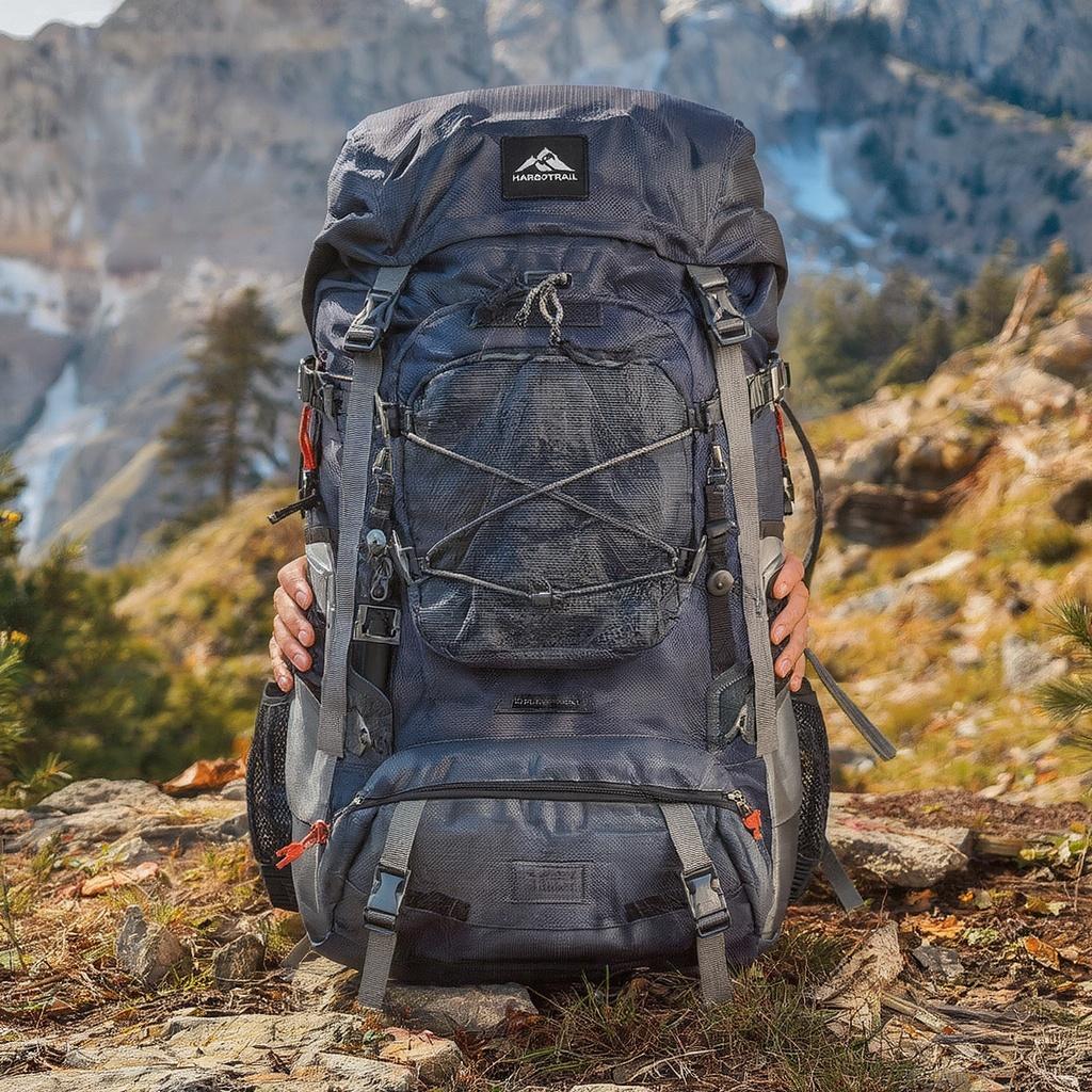 First attempt at hiker interaction; the subject is obscured by the oversized backpack.