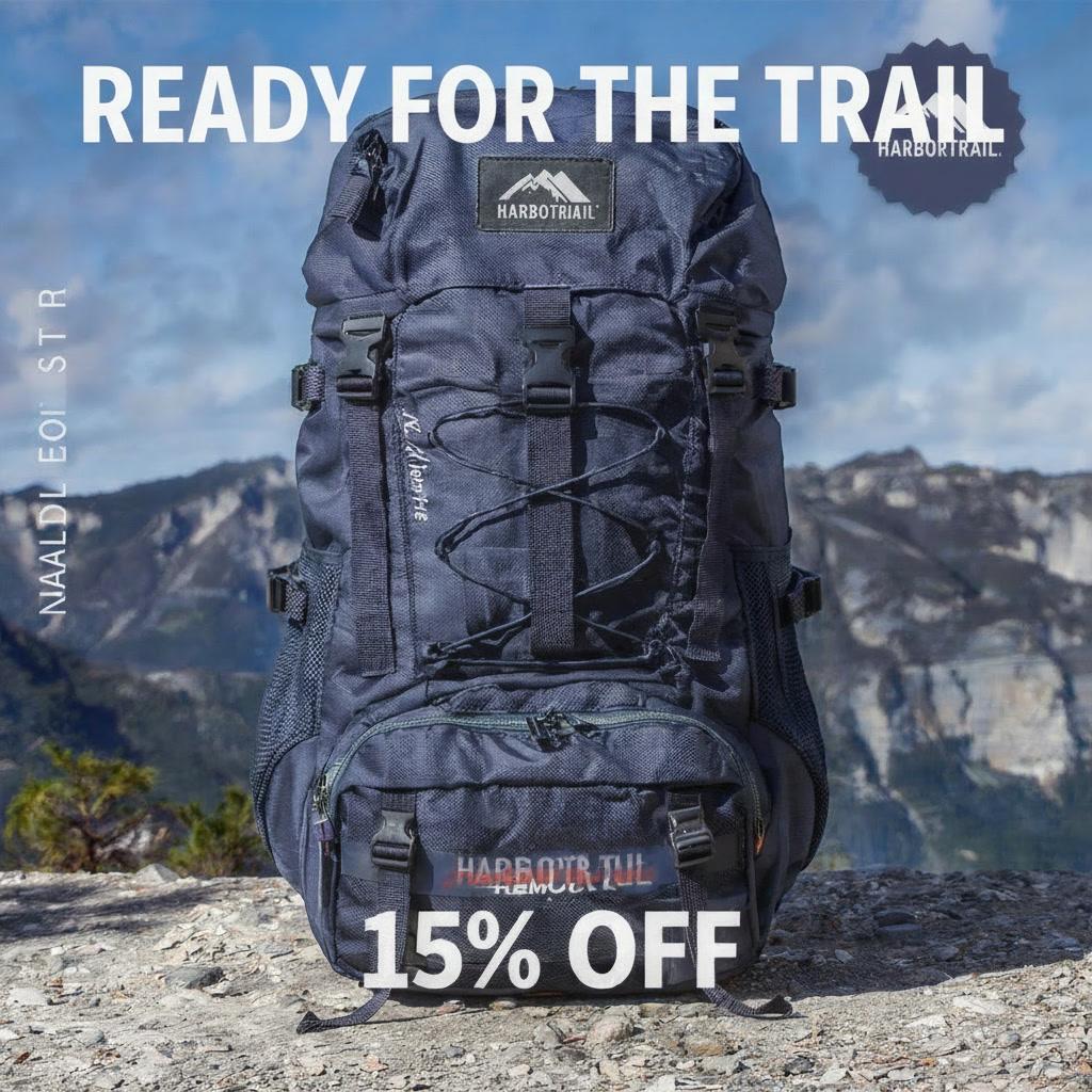 Nano Banana headline correction with text overlapping the backpack and old stray lettering still visible.