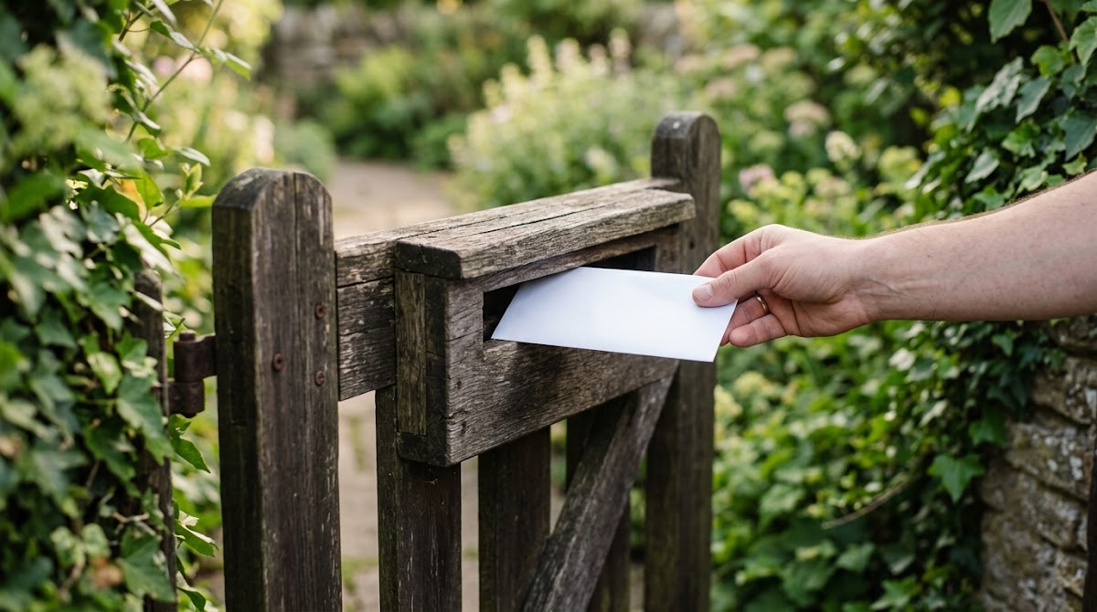 putting letter in letterbox