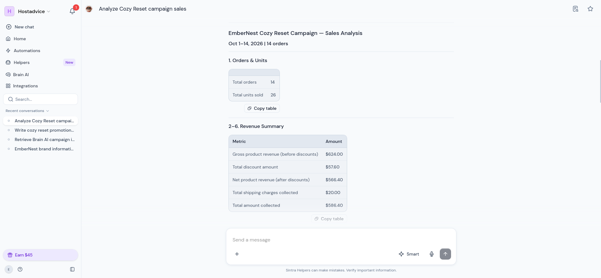 Dexter’s first sales analysis with correct revenue totals, customer counts, and product results.