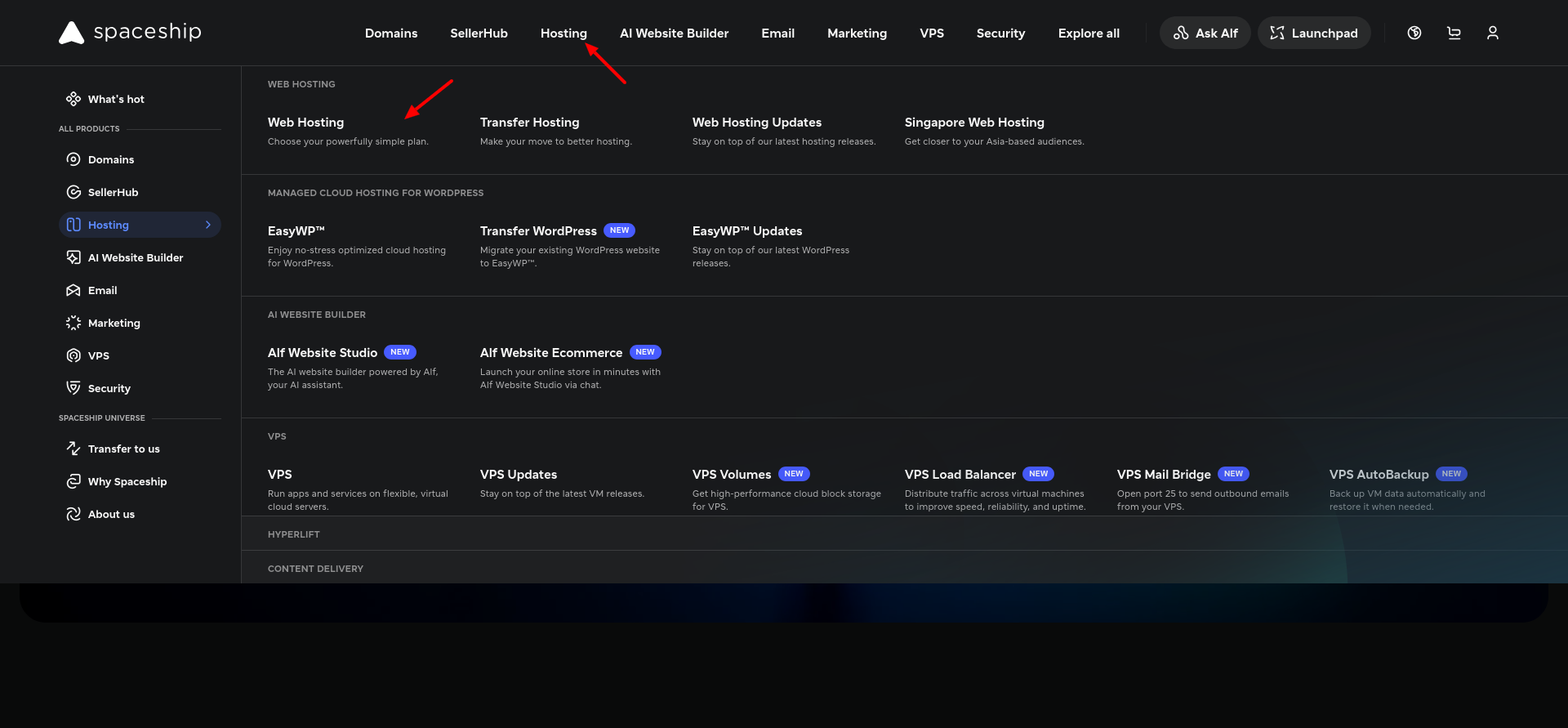 Spaceship plan being added to the 30-day trial cart.