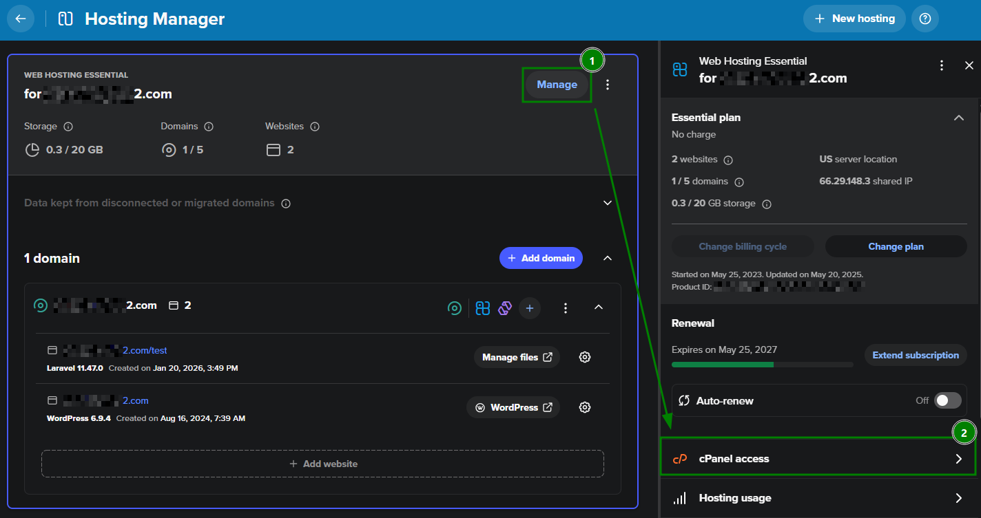 Spaceship temporary 24-hour access token control for cPanel.