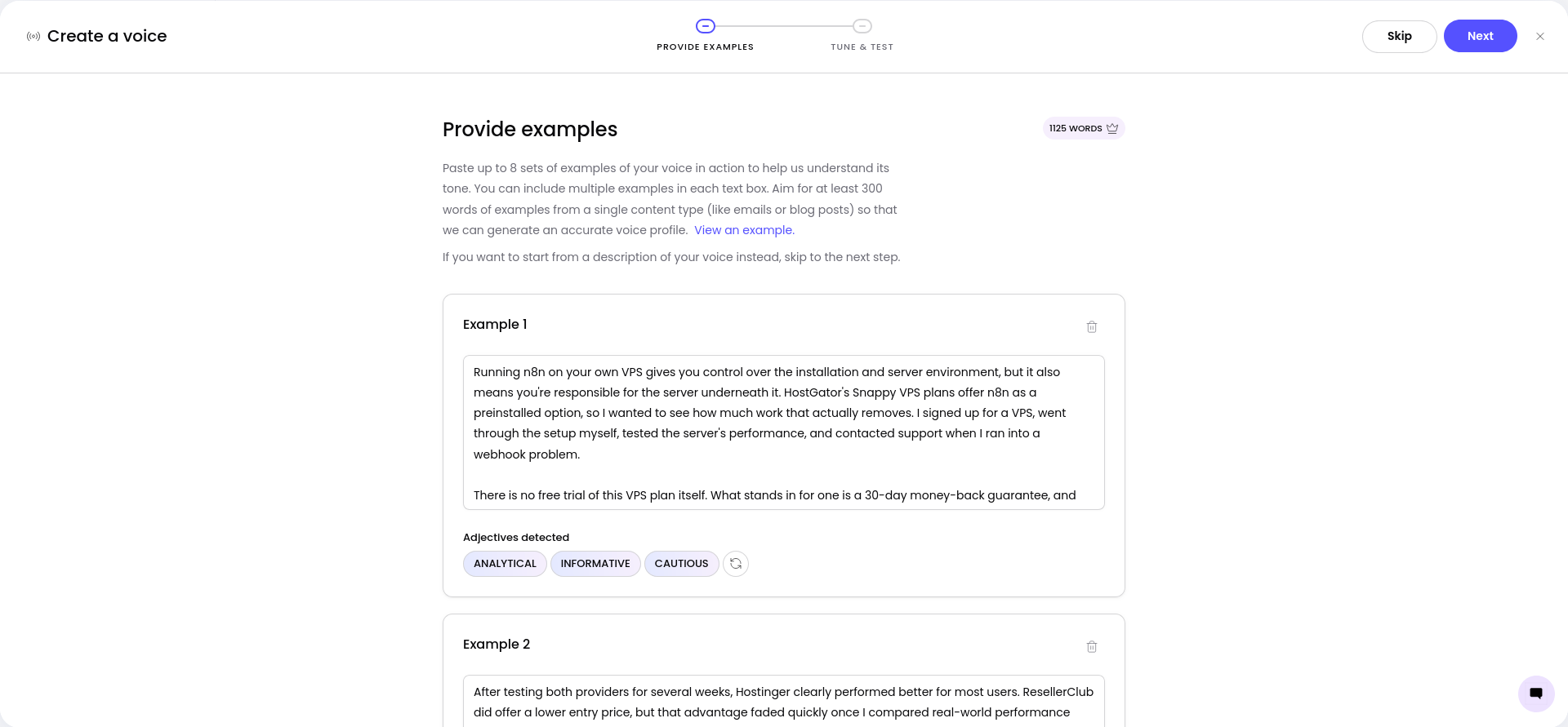 WRITER detecting the first approved article used to build the HostAdvice Review Voice.