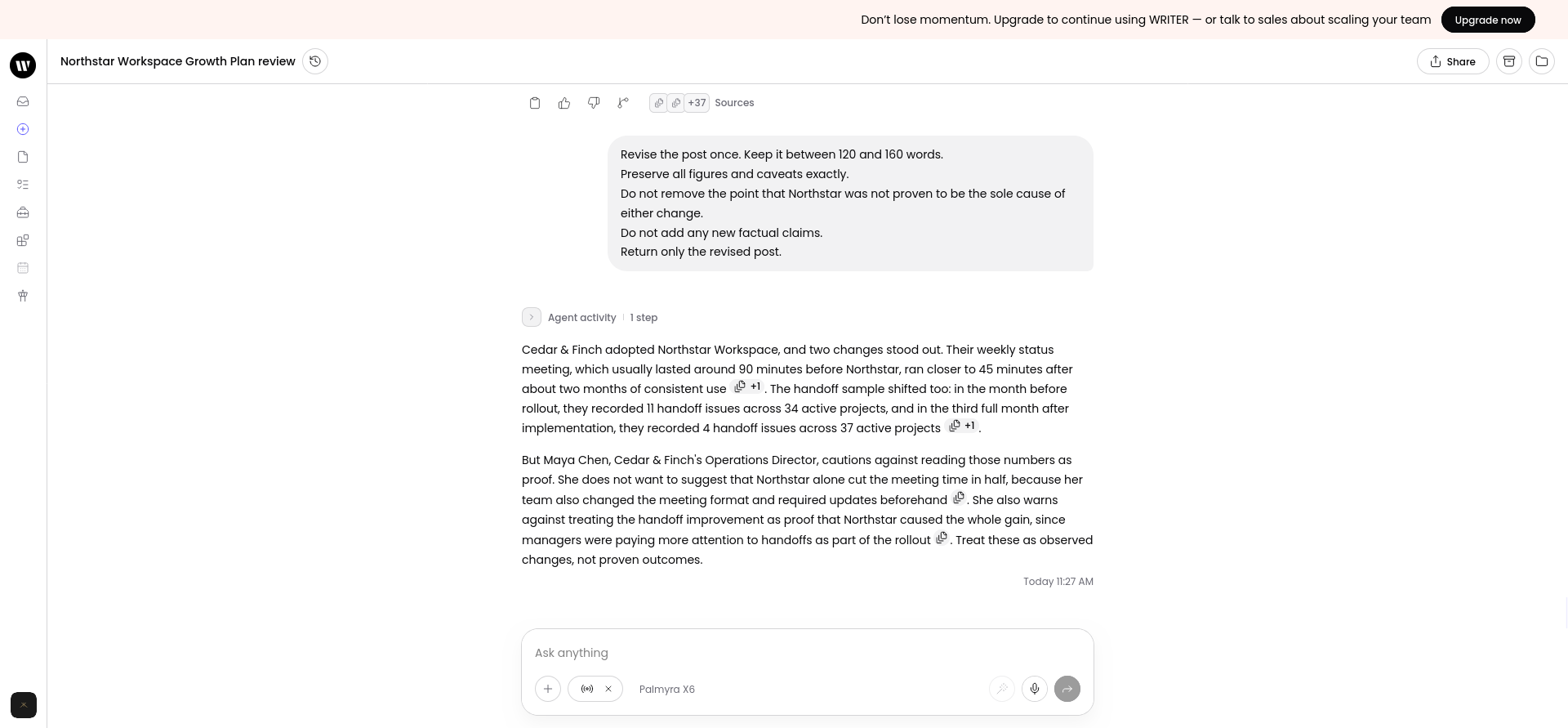 B08 corrected LinkedIn post after WRITER reduced the length while preserving the figures and caveats.
