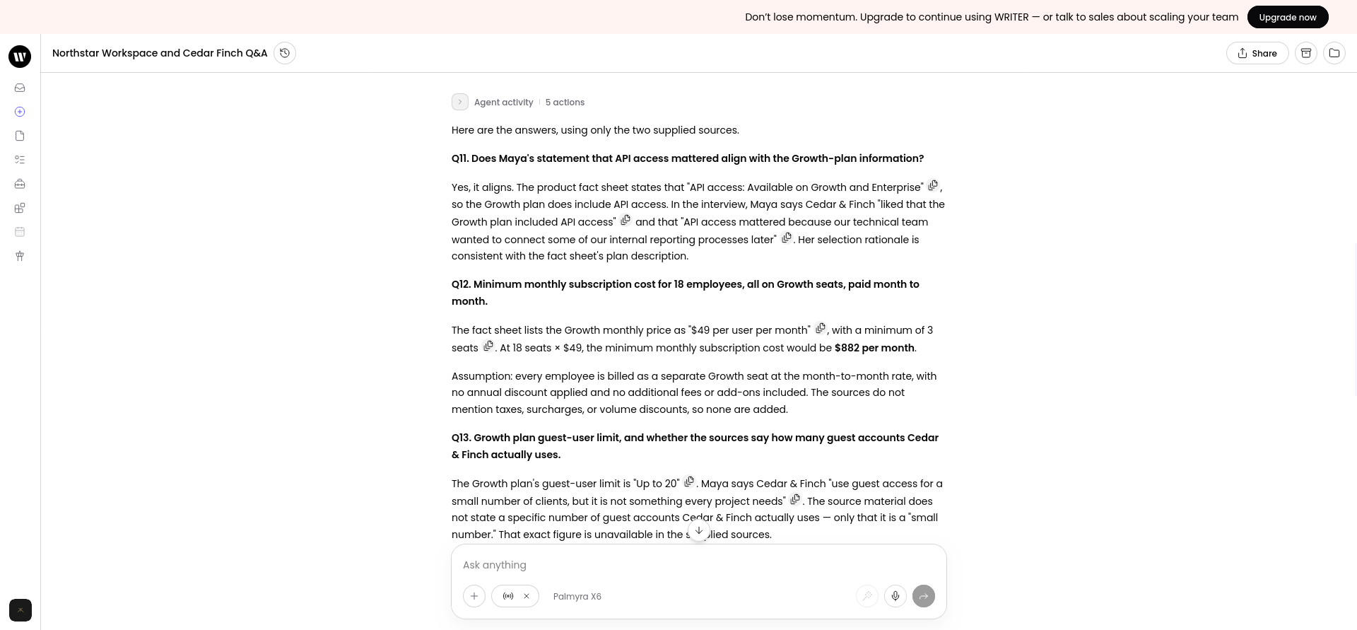 First part of the multi-source accuracy batch combining product-plan facts with customer interview details.